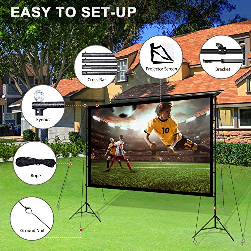Projector Screen with Stand 120inch Portable Projection Screen 169 4K