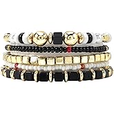 Ardorchid Bohemian Stretch Bracelet for Women Stackable Multilayered Beads Bracelets Sets Boho Jewelry