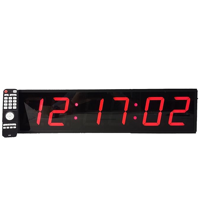 Buy Extra Large Digital Wall Clock 4" LED Count Down/Up/Interval