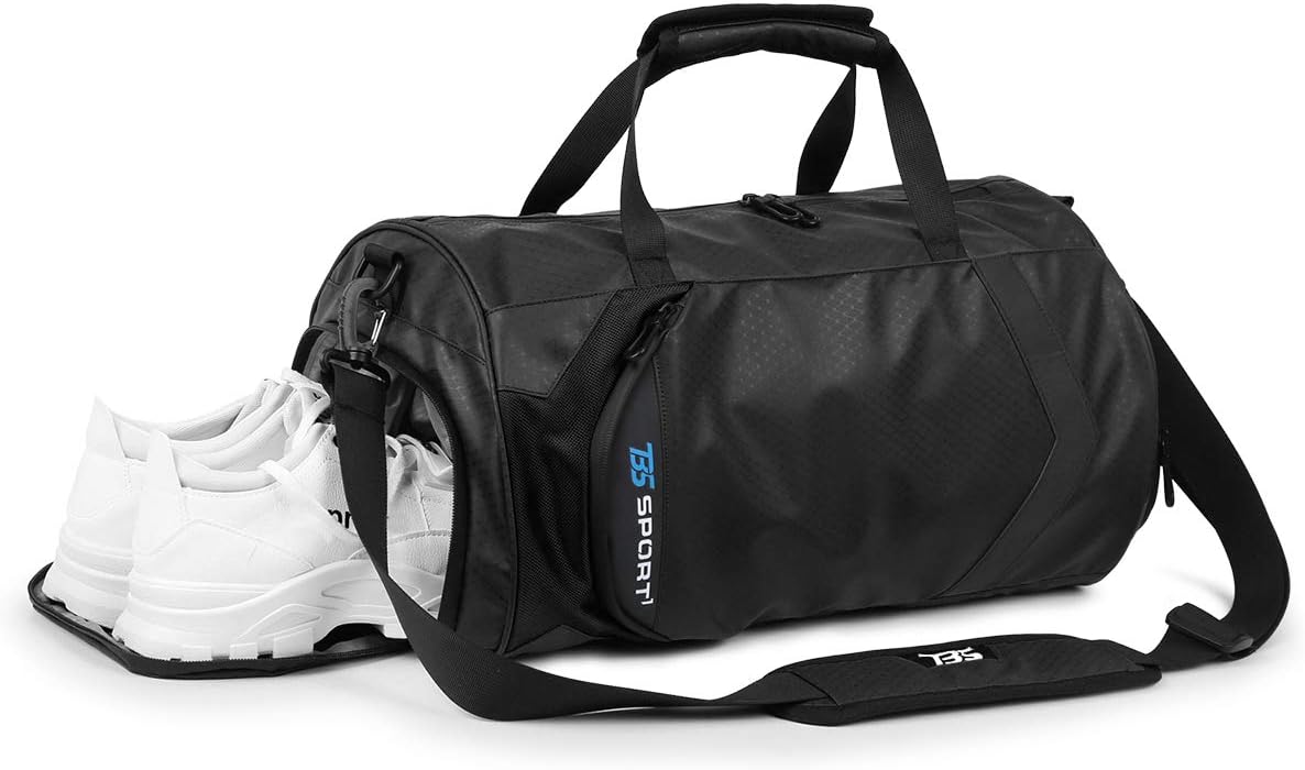 INOXTO Fitness Sport Small Gym Bag with Shoes Compartment Waterproof Travel Duffel Bag for Women and Men
