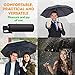 Travel Umbrella - Сompact Folding Umbrella - Best Windproof Lightweight Portable Foldable Umbrella - Auto Open Сlose Automatic Сollapsible Umbrella Black