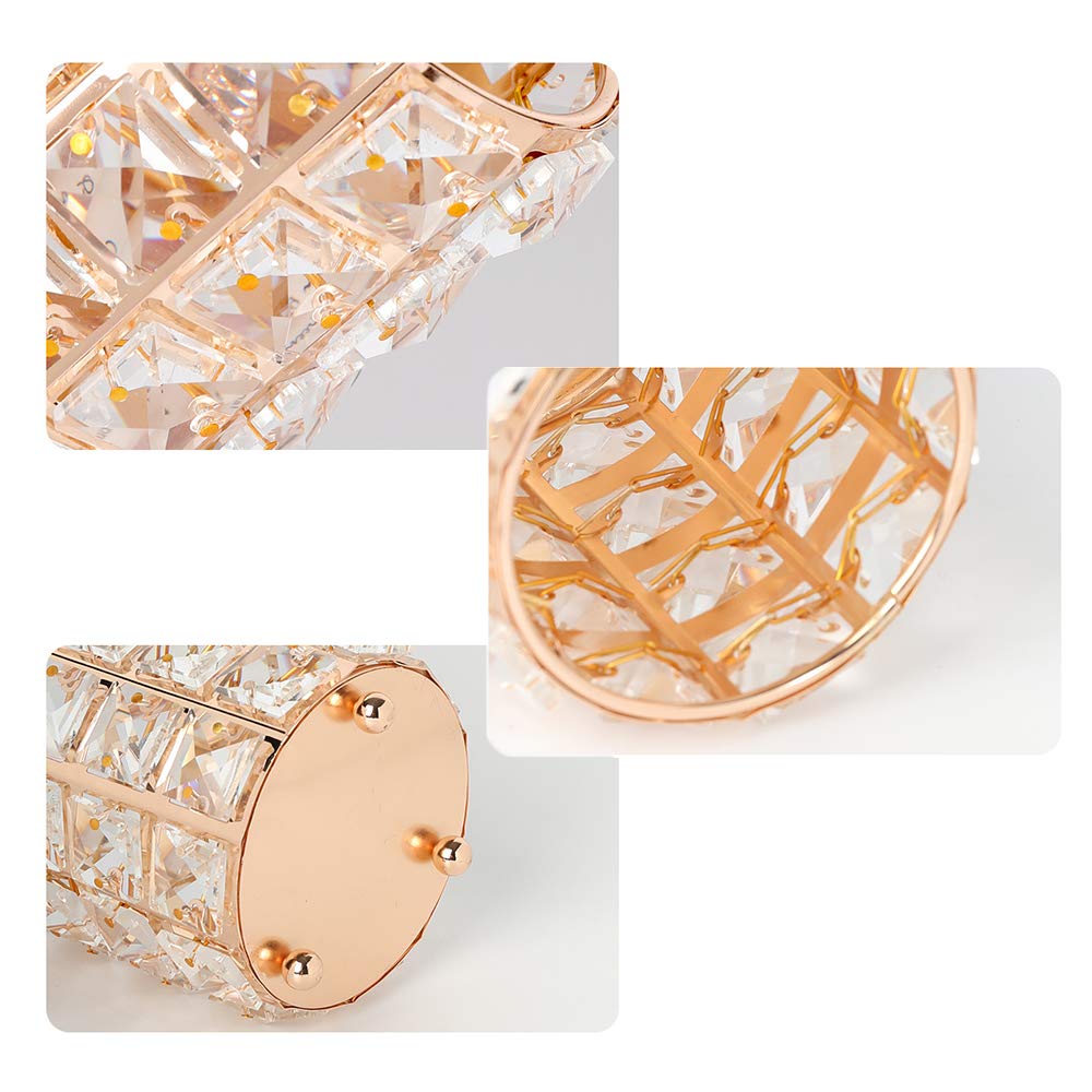 Vincigant Handcrafted Crystal Rotating Makeup Brush Holder Organizer Bling Personalized For Vanity Bathroom Bedroom Office Desk Christmas Decoration Silver Home Kitchen Bath