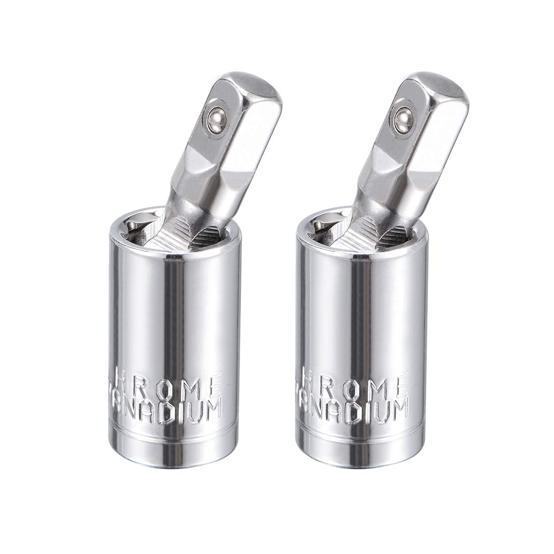 sourcing map 2 Pcs 1/4 Inch Drive Universal Joint Swivel Deep Socket, Cr-V