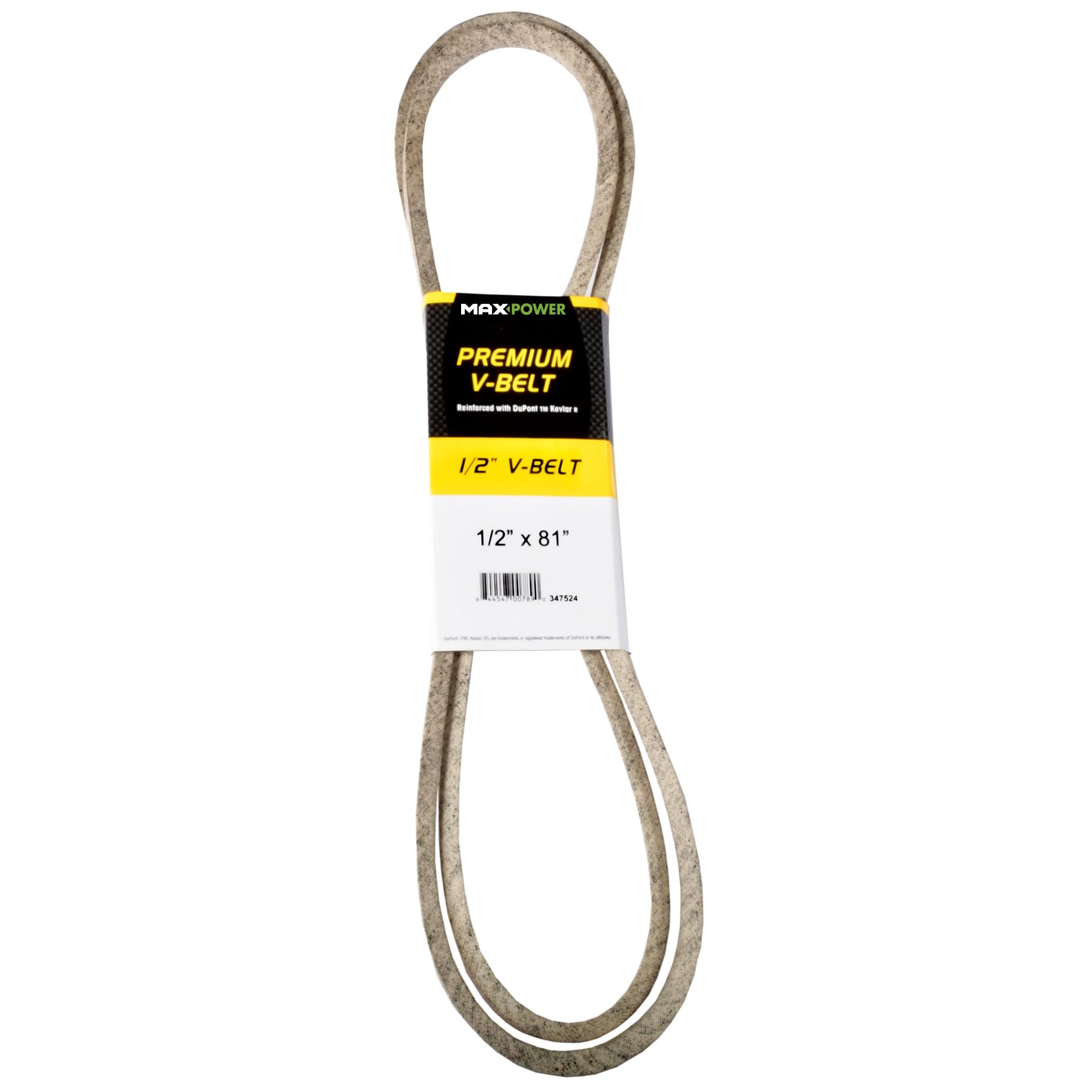 MAXPOWER V-belt 347524, Kevlar reinforced, 1/2 inch x 81 inch, 4L810, outer length L(a) 2060 mm.