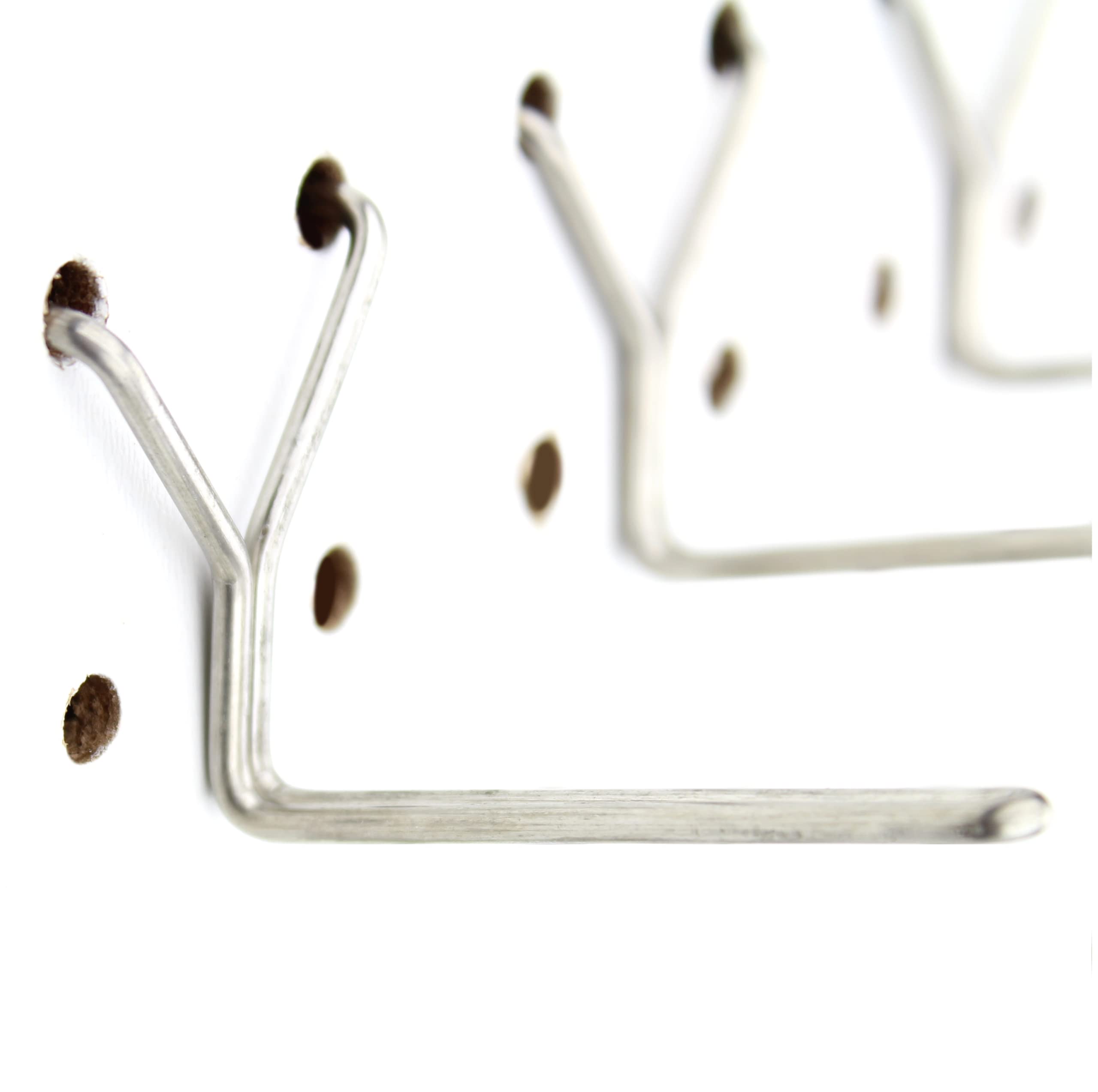 Stainless Steel Pegboard Hooks 50-Pack 2" L Hook - Will Not Fall Out - Fits Any Peg Board - Organize Tools, Accessories, Workbench, Garage Storage, Kitchen, Craft or Hobby Supplies, Jewelry, Retail