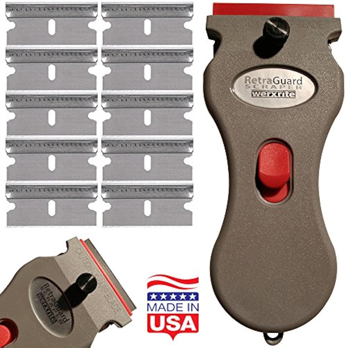 Werxrite RetraGuard Razor Blade Scraper Tool Stovetop Cooktop Glass