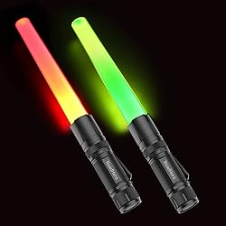 RoadHero [2 Pack 12inch Multi-Color LED Flashlight