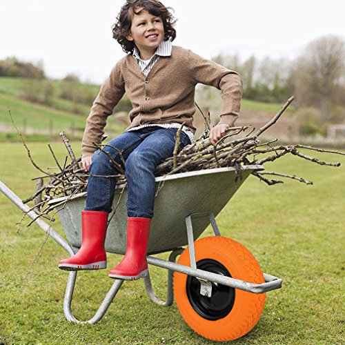 Wheelbarrow Wheels 16" Flat-Free Wheel Barrow Flat Free Tire Foamed Polyurethane Wheelbarrow Tire 4.80/4.00-8"