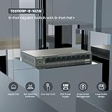 Tenda 9-Port Gigabit PoE Switch 8 PoE+ 92W Unmanaged Ethernet Plug Play Metal view 2
