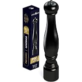 Capitol Mills 17 inch Large Pepper Mill - Refillable - Adjustable Grind - Precision Carbon Steel Mechanism