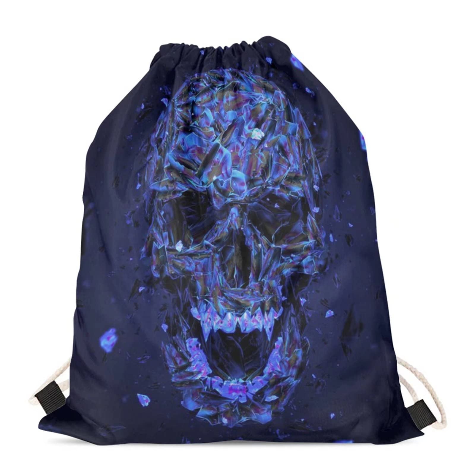 BYCHECAR Skull Swim Drawstring Bags for Men Boys School Pe Bag,String Backpack Girls Childs Kids Sports Beach Holidays Travel Pouch Waterproof