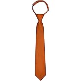 Branduce Pre-Tied Boys Ties Solid Color Kids Adjustable Necktie for Age 8-12 Wedding School Graduation