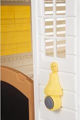 Dolu Garden Playhouse with Fence White Grey 127 x 140 x 107.5 cm view 5