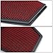 Auto Dynasty High Flow Engine Air Panel Filter Drop-in Reusable & Washable Compatible with BMW 5 Series / Z4 M (Red)