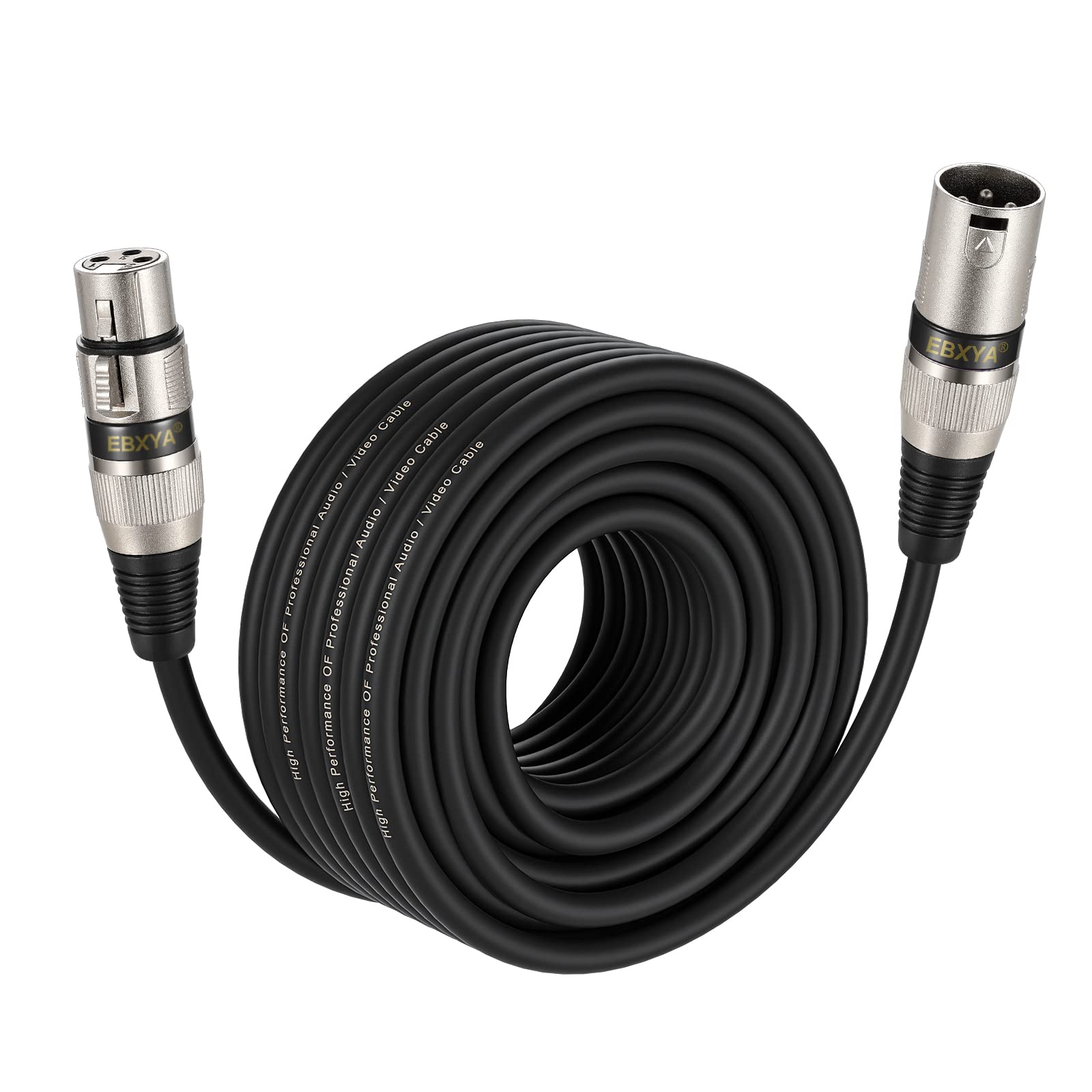 EBXYA XLR Cable Microphone Cable 20M Male to Female 3PIN Balanced XLR Lead DMX Patch Cables