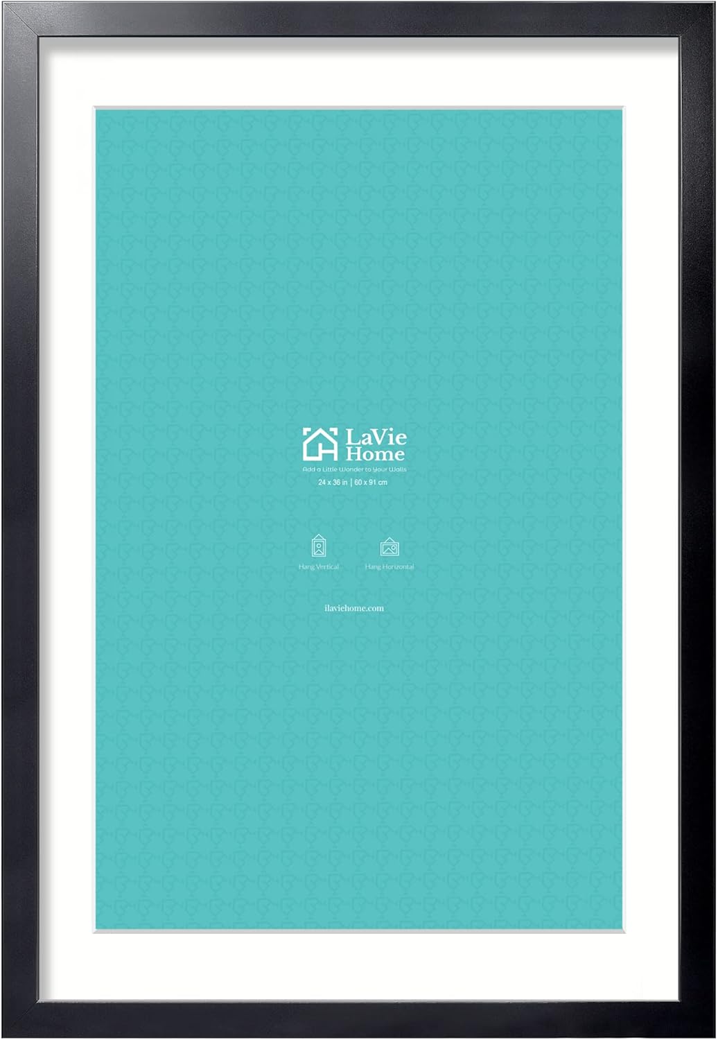 Photo Albums, Frames & Accessories - LaVie Home 24x36 Poster Frame Black, Display Pictures 20x30 with Mat or 24x36 Without Mat, 2 Inch Wood Profile, Stable and Sturdy Picture Frame with Polished Plexiglass, Horizontal and Vertical Format of The Wall(1 Pack)