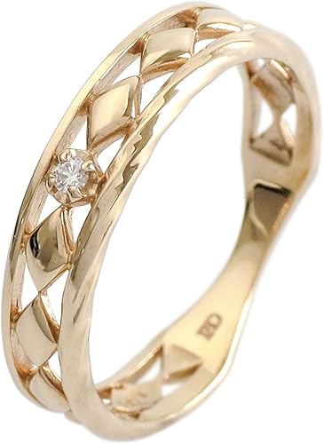 Amazon ピンキーアンドダイアン Pinky Dianne ダイヤモンド シリンダー K10 イエローゴールド リング 6 16号 6号 レディース 指輪 リング 通販