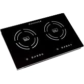 TI-2B 23 inch Built-In Dual Burner Induction Glass-Ceramic Cooktop, 1750W, UL858 Certified