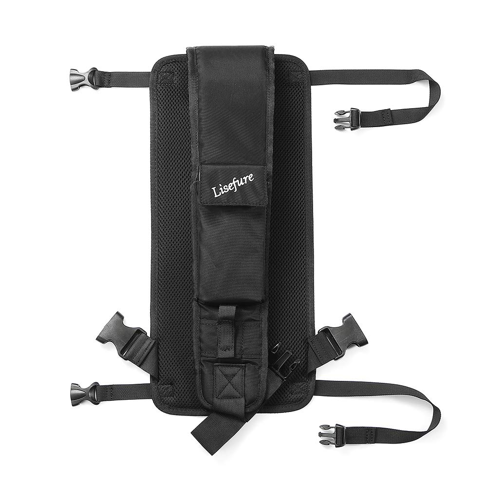 LISEFURE Skateboard Backpack Skateboard Bag Skateboard Strap Portable Skateboard Bag with Adjustable Strap （Black）
