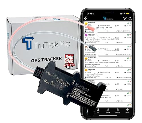 TruTrak Pro 4G - FMT200 4G GPS Tracker - Real Time Vehicle Tracker - Van, Caravan, Motorhome, Tractor, Bus & Car Tracker - Pay As You Go, 12-24V Self Install Including SIM & Data