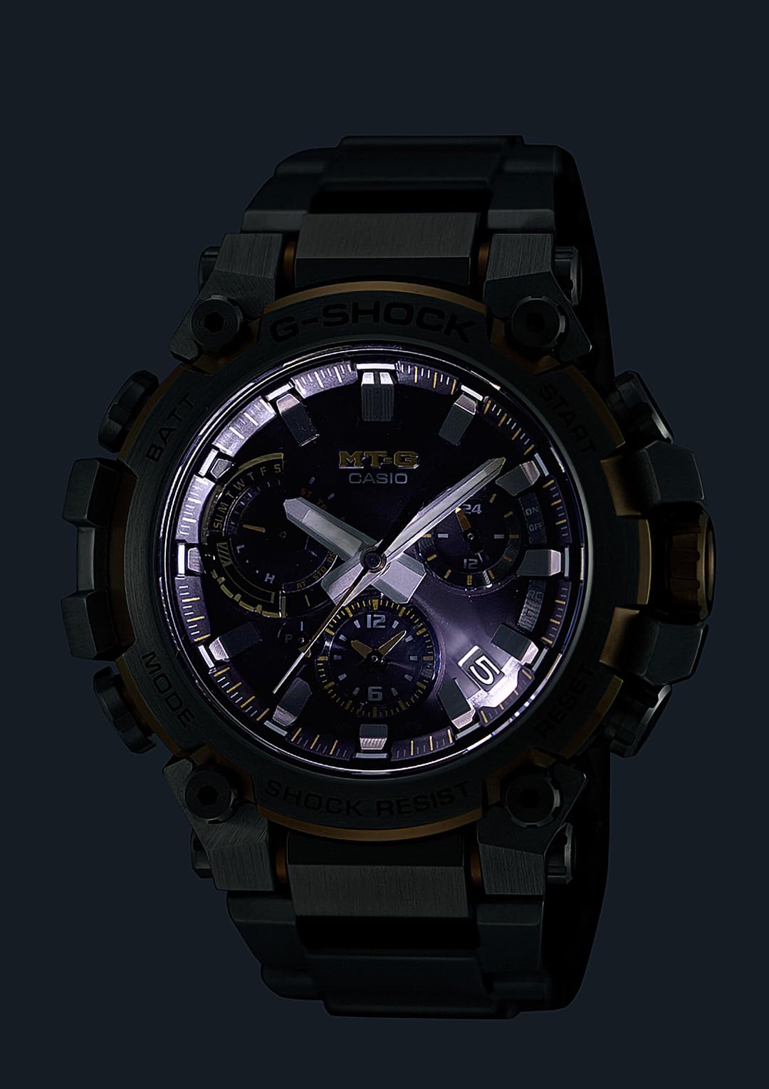 G-SHOCK(ジーショック) Casio MTG-B3000 Layer Composite Band Wristwatch, silver/cold, Layer Composite Band