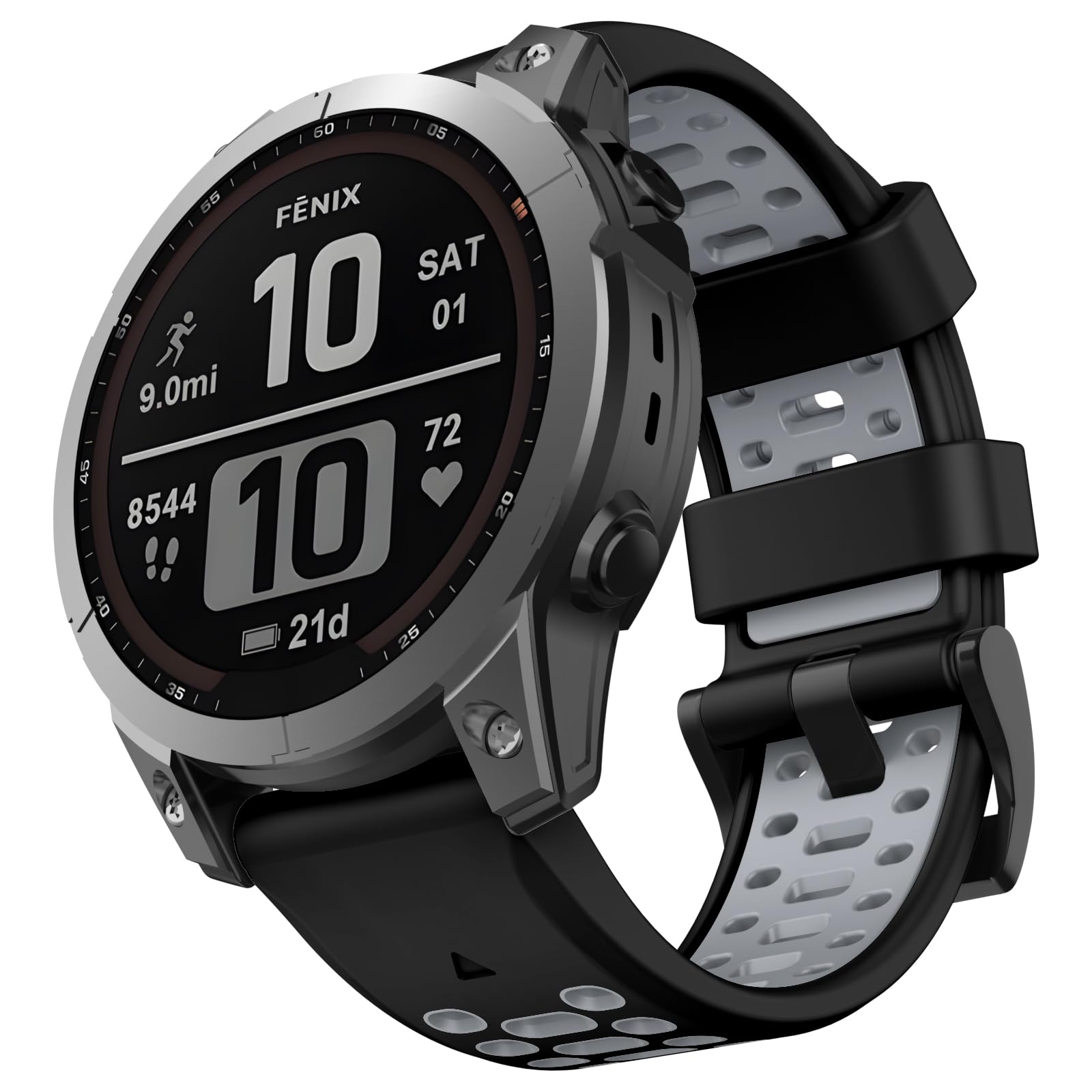 ISABAKE Watch Strap for Garmin Fenix 6/Fenix 7/Fenix 5, 22mm Silicone Quickfit Replacement Band for Garmin Epix Gen 2/Epix Pro 47mm