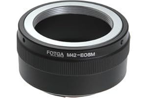 FocusFoto FOTGA Adapter Ring for M42 42mm Screw Mount Lens to Canon EOS EF-M Mount Mirrorless Camera Body M1 M2 M3 M5 M6 M10 