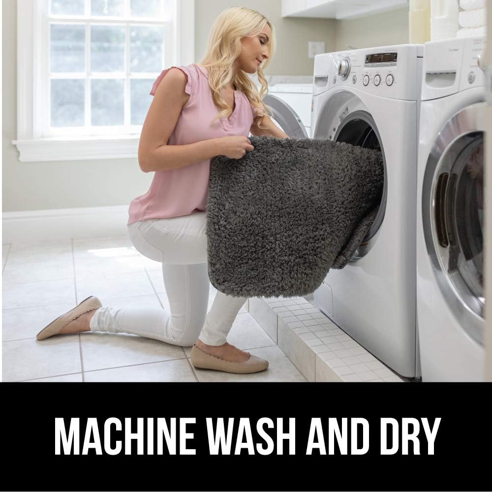 Gorilla Grip Premium Luxury Bath Rug, Absorbent, Soft, Thick Shag, Bathroom Mat Rugs, Machine Wash and Quick Dry, Plush Carpet Mats for Bath Room, Shower, Bathtub and Spa Floors, 24x17, Ivory Cream: Home & Kitchen
