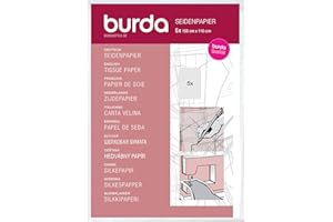Burda Style Tissue Paper | Semi-Transparent for Tracing | 5 Large Sheets 110 x 150 cm - Pink, One Size | Pattern Reporter | D