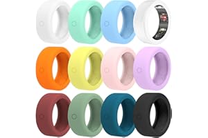 pupvus 12Packs Ring-Cover for Oura-Ring-Gen-4/Gen-3 Protector - Upgraded Anti-Slip Anti-Scratch Elastic Silicone Cover for Ultrahuman Air/RingConn/Samsung Ring Multicolor for Men Women