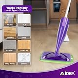AIDEA 4pk Microfiber Mop Pads for Swiffer WetJet, Reusable Washable 11.6x5.5" view 4