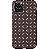 Aesthetic Coquette Brown and Pink Polka Dot Case for iPhone 11 Pro