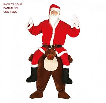 Guirca Costume Renna Trasporta Babbo Natale Adulto Colore Rosso E Marrone 41640