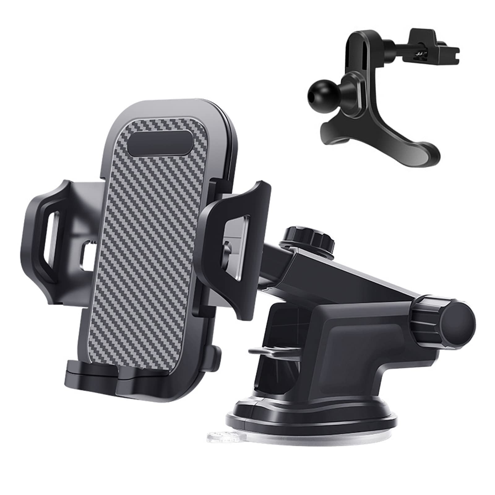 db11 360°Rotatable and Retractable Car Phone Holder, Multifunctional Car Rearview Mirror Phone Holder, Universal Phone Navigation GPS Holder for All Smartphones and Car (Carbon Fibre)