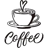 We Moment Metal Coffee Wall Art Decor,Coffee Bar Home Office Kitchen Decor (10 Inch black Set of 2)