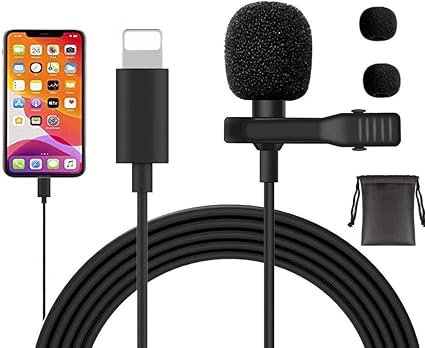 Amazon Co Jp ピンマイク コンデンサーマイク Lightningマイク ライトニングマイク Iphone Ipadマイク 1 5ｍ長さ クリップ スマホマイク 高音質 全方向性 音楽録音 Youtube Tiktok 動画撮影 生放送 会議用 対応 収納袋付き 家電 カメラ