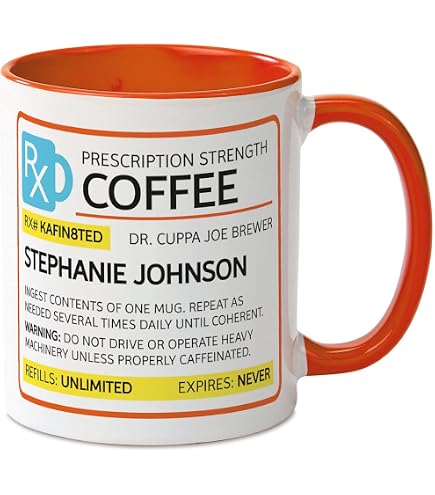 Amazon.com: Funny Doctors' Prescription Coffee Mug, Funny Gag Gift - 12  Ounce Coffee or Tea Cup : Home & Kitchen