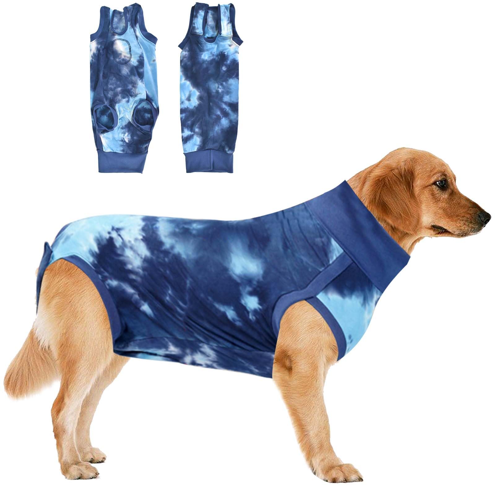 Dog Surgical Recovery Suit, Pets Abdominal Wound Protector Puppy Medical Surgical Clothes Prevent Licking, Dog After Surgery Vest Bodysuit Castration Medical Pet Shirt, Cone E-Collar Alternative (M)