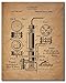BigWig Prints Whiskey Patent Wall Decor - Bar Art for Home, Whiskey Decor, Bourbon Wall Artwork for Home, Vintage Alcohol Poster, Bar Cart Art - Unframed Set of 6 (8x10”)