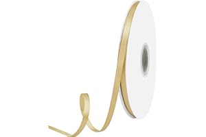 GTYBOVA 1/4 Inch x 100 Yards Double Face Gold Satin Ribbon 100% Polyester Multiple Colors Available Ideal for Gift Wrapping H