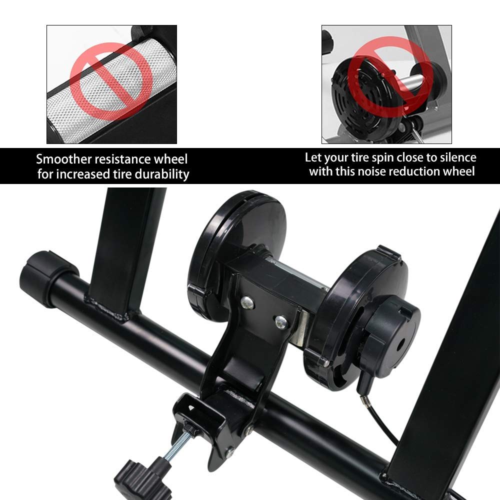 KEENAXIS Portable Bike Trainer Stand Indoor Bicycle Exercise Training 7 Levels of Resistance