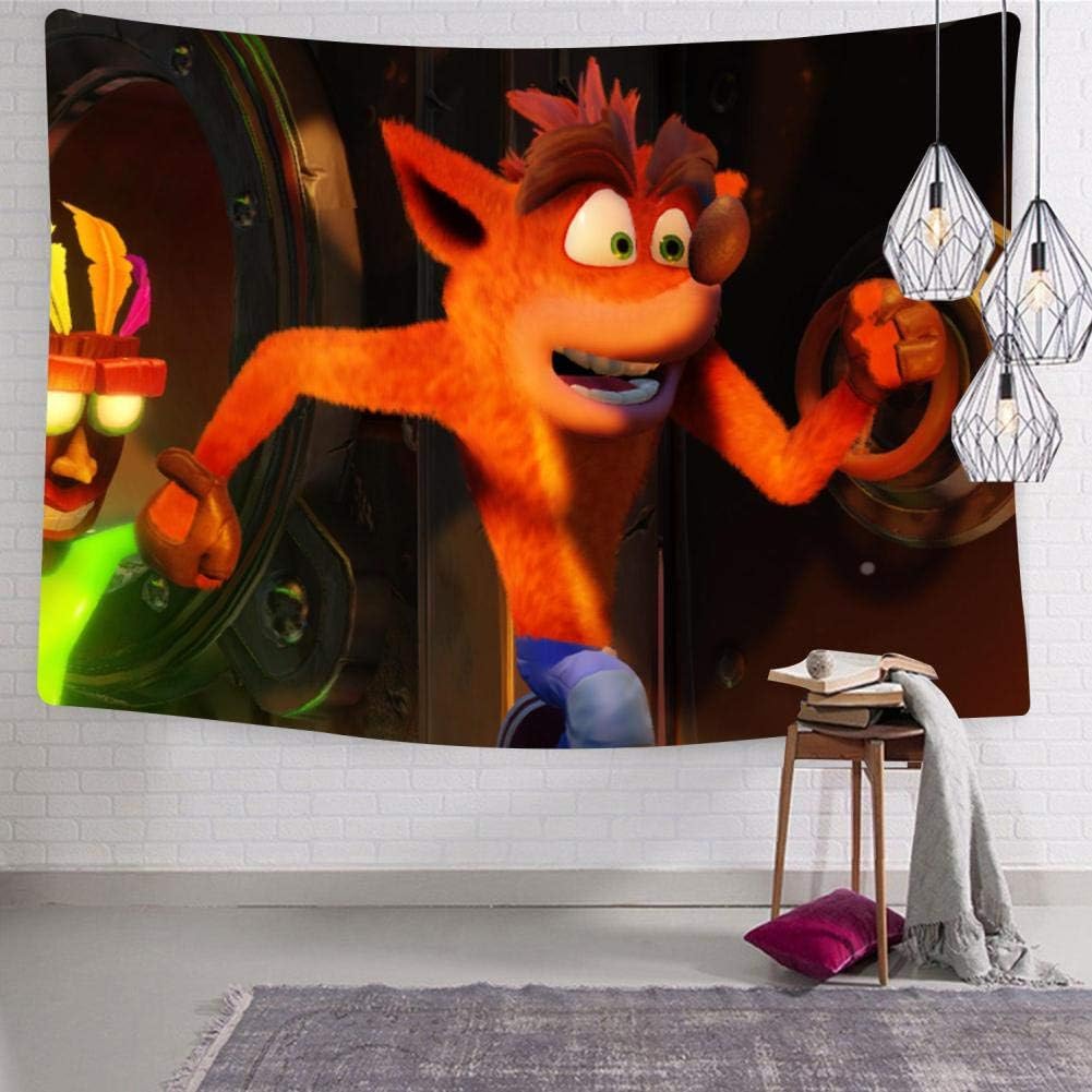 BEKAIHOME Crash Band-icoot Print Wall Hanging Tapestries,Wall Hanging Decor Tapestries for Bedroom Livingroom