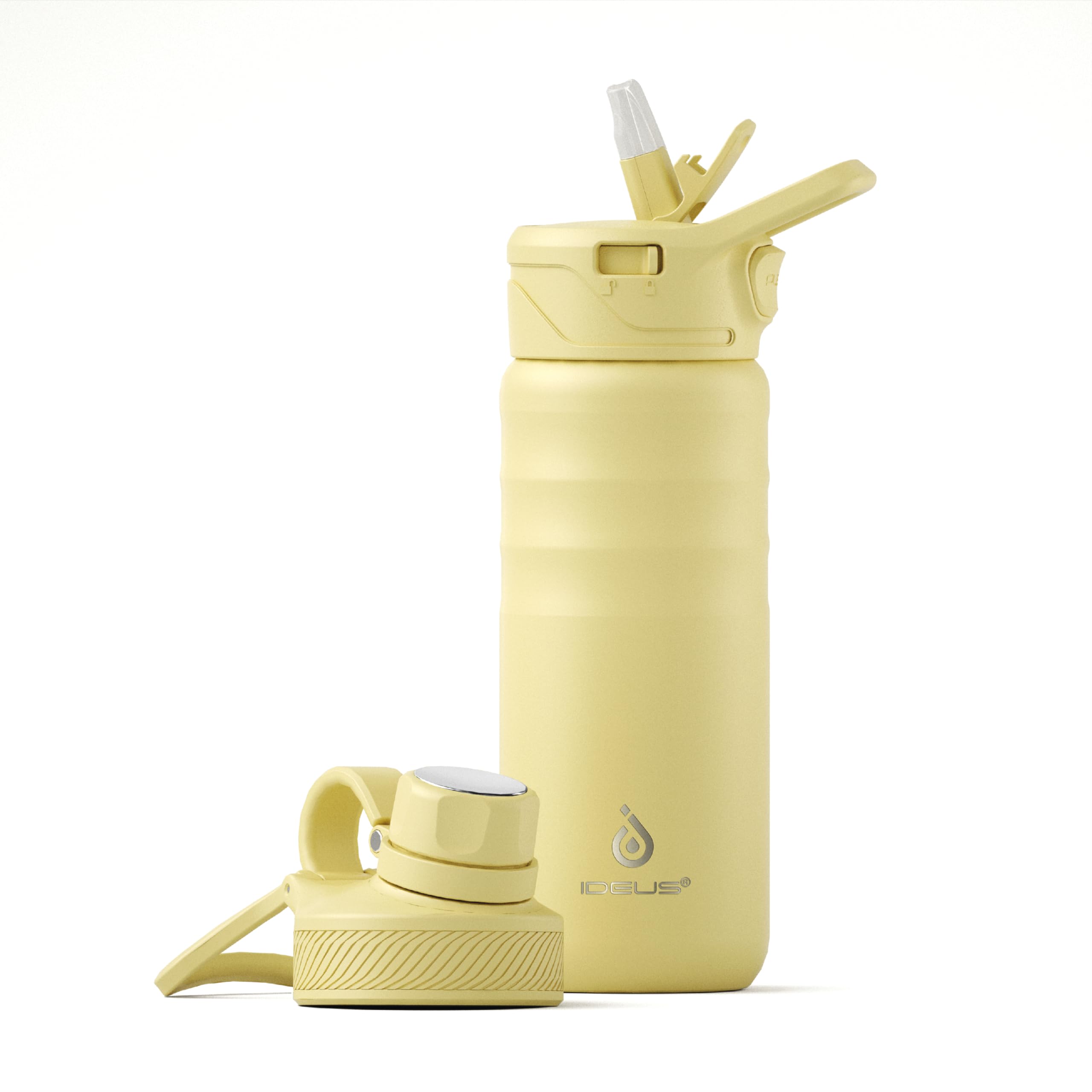 IDEUS Vacuum Insulated Water Bottle 540ml/18oz, Leak-Proof Stainless Steel Water Bottle, Double Wall Flask, Metal Sports Canteen with 2 Lids — image 1