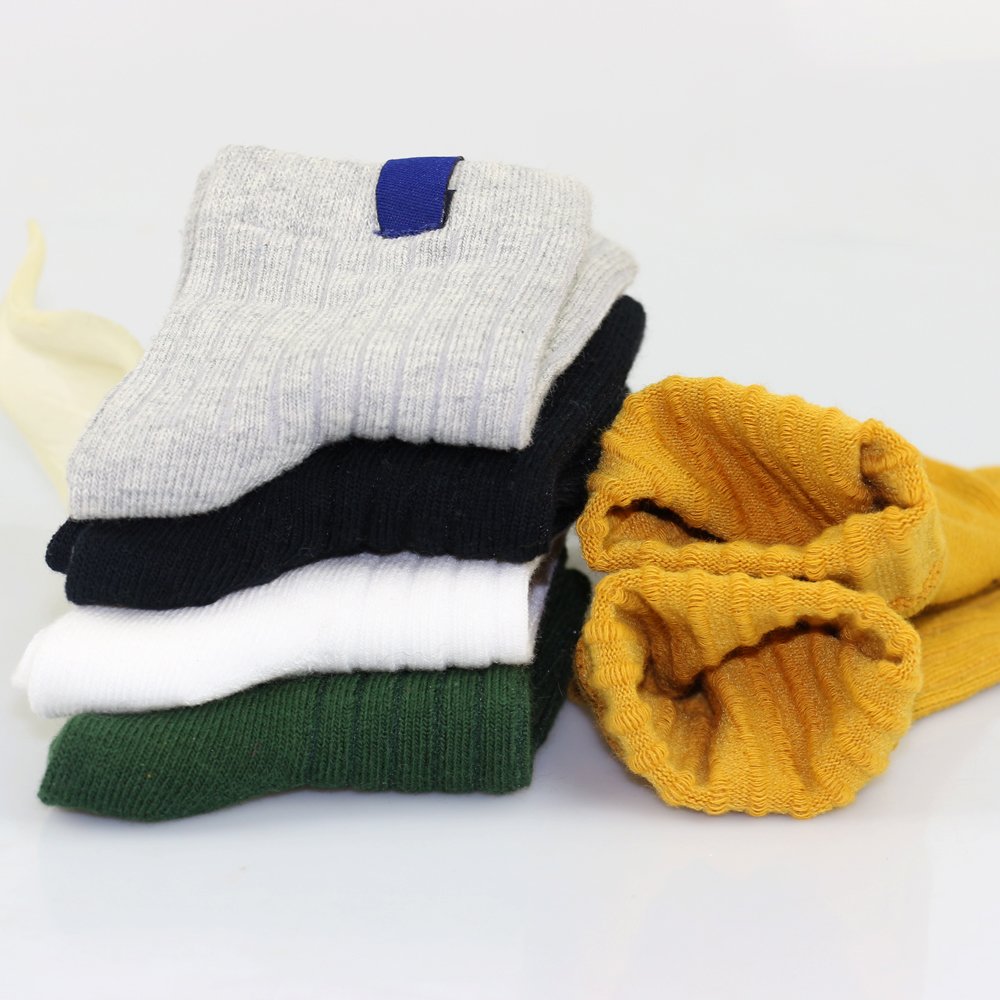 Kids Boys and Girls Athletic Crew Cotton Socks for Toddlers Preschool Non Skid Sports Ankle Seamless Sock 5 pairs