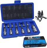 US PRO 13pc Metric Hex Bit Socket Set 2-14mm Chrome Vanadium Steel S2 Bits Case view 1