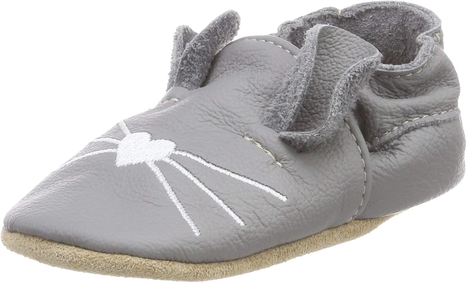 Beck Unisex baby Little Mouse Crawling shoes, Grey, 1 UK Child, Gray