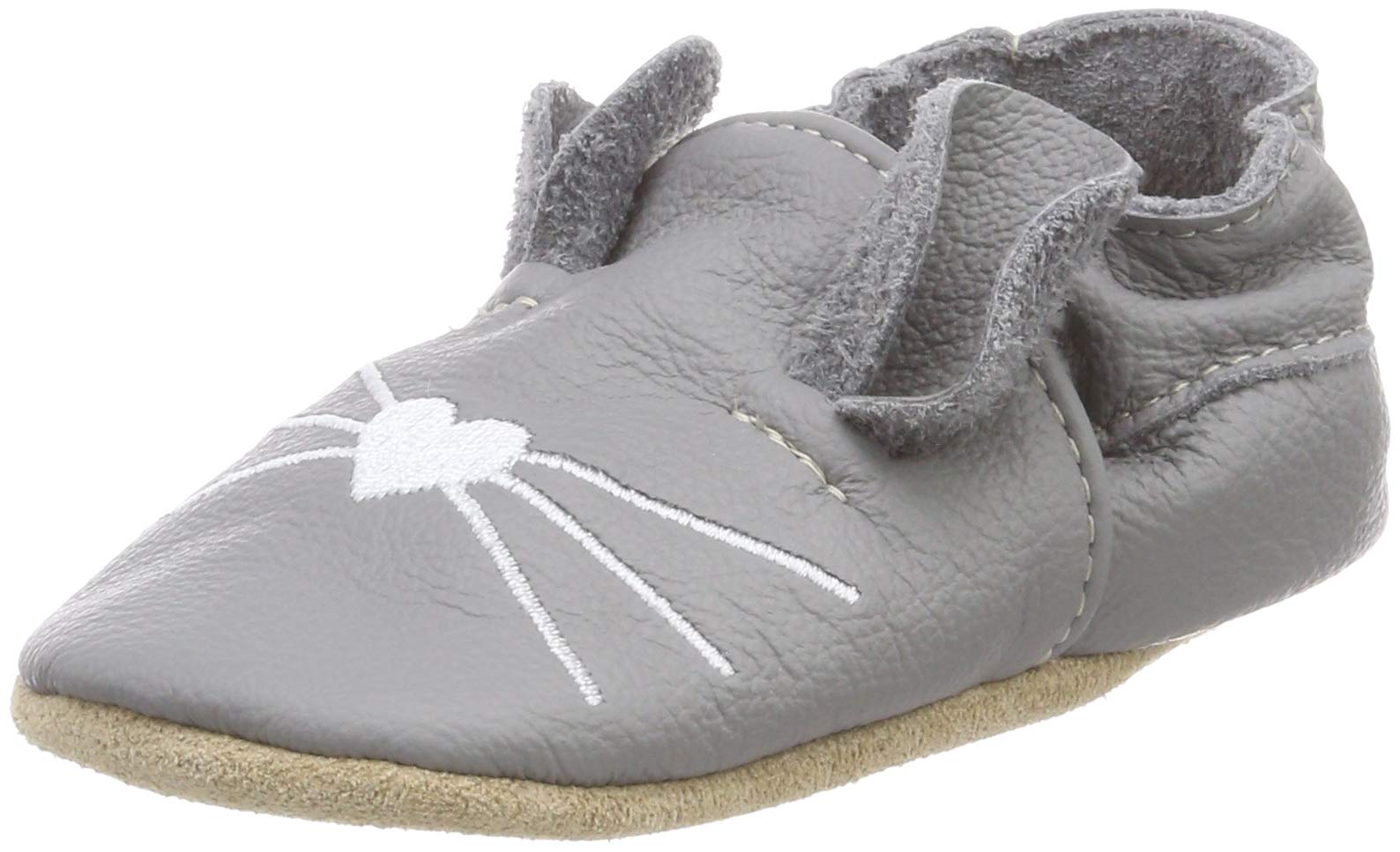 Beck Unisex baby Little Mouse Crawling shoes, Grey, 1 UK Child