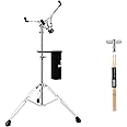 ROWELL Snare Drum Stand Snare Stand with Drum Sticks Double Braced Snare Stand Fit for 10 to 14 Inch Snare Drum and Practice Pad,Standing Snare Drum Stand Adjustable 40.5 Inches for Drum Beginners