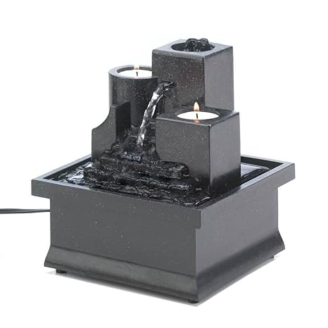 Tabletop Fountain Waterfall, Polyresin Rock Tabletop Water Fountains