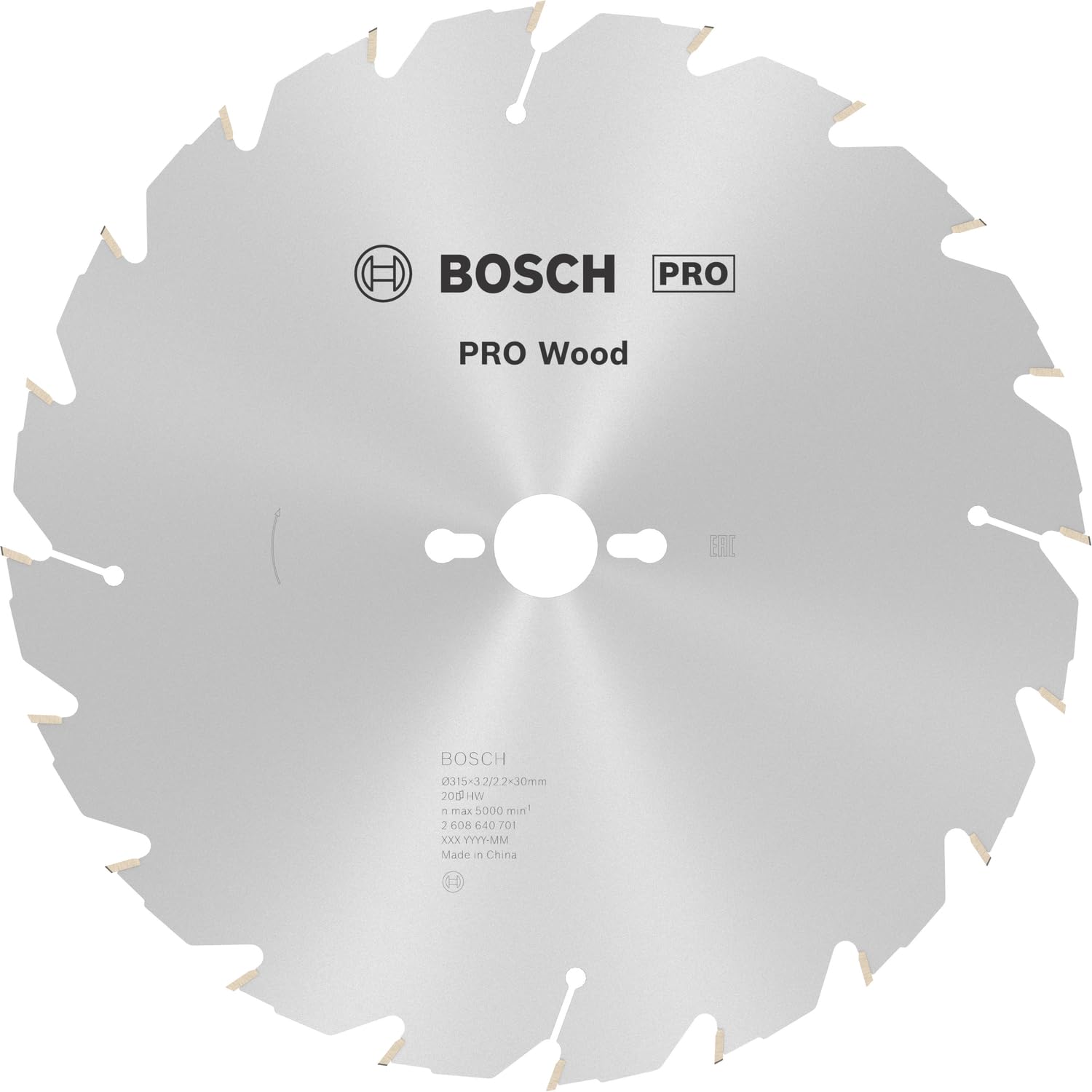 Bosch 1x PRO Wood Longlife Circular Saw Blade for Corded Table Saws (for Softwood, Hardwood, Ø mm, Professional Accessory Table Circular Saw)